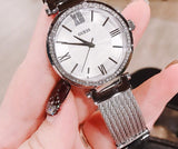 Guess Soho Silver DIal Stainless Steel Mesh Bracelet Watch For Women - W0638L1 Buy Now By Guess