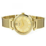 Guess Soho Champagne Dial Stainless Steel Mesh Bracelet Watch For Women - W0638L2 Buy Now By Guess