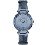 Guess Soho Diamonds Blue Dial Blue Mesh Bracelet Watch For Women - W0638L3 Buy Now By Guess
