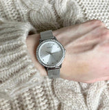 Guess Chelsea Quartz Silver Dial Silver Mesh Strap Watch For Women - W0647L6 Buy Now By Guess