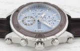 Guess Pinnacle Chronograph Quartz Blue Dial Brown Leather Strap Watch For Men - W0673G1 Buy Now By Guess