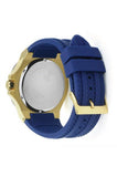 Guess Force Blue & Rose Gold Dial Blue Silicone Strap Watch For Men - W0674G2 Buy Now By Guess