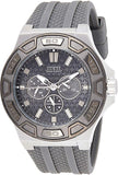 Guess Force Grey Dial Grey Rubber Strap Watch For Men - W0674G8 Buy Now By Guess