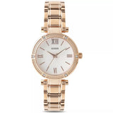 Guess Park Ave White Dial Rose Gold Steel Strap Watch for Women - W0767L3 Buy Now By Guess