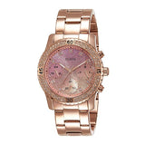 Guess Confetti Pink Dial Rose Gold Steel Strap Watch For Women - W0774L3 Buy Now By Guess