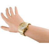 Guess Confetti Diamonds Silver Dial Gold Steel Strap Watch for Women - W0774L5 Buy Now By Guess