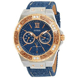 Guess Limelight Quartz Analog Blue Dial Blue Denim Strap Watch For Women - W0775l10 Buy Now By Guess