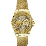 Guess Limelight Quartz Gold Dial Gold Leather Strap Watch For Women - W0775L13 Buy Now By Guess