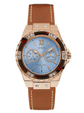 Guess Limelight Quartz White Dial Brown Leather Strap Watch For Women - W0775L7 Buy Now By Guess