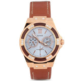 Guess Limelight Quartz White Dial Brown Leather Strap Watch For Women - W0775L7 Buy Now By Guess