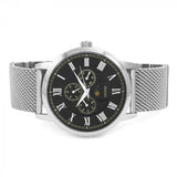 Guess Delancey Black Dial Silver Mesh Bracelet Watch for Men - W0871G1 Buy Now By Guess