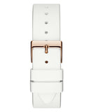Guess G Twist White & Gold Dial White Silicone Strap Watch For Women - W0911L5 Buy Now By Guess