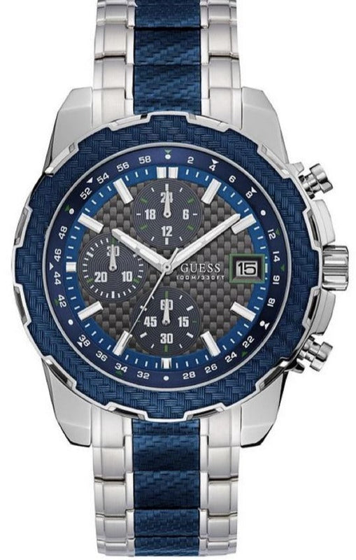 Guess Octane Chronograph Blue Dial Two Tone Steel Strap Watch for Men - W1046G2 Buy Now By Guess