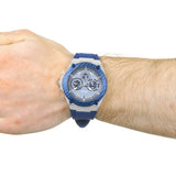 Guess Legacy Grey Dial Blue Silicone Strap Watch For Men - W1049G1 Buy Now By Guess