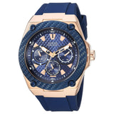 Guess Legacy Blue Dial Blue Silicone Strap Watch For Men - W1049G2 Buy Now By Guess
