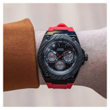 Guess Legacy Black Dial Red Silicone Strap Watch for Men - W1049G6 Buy Now By Guess