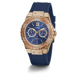 Guess Limelight Blue Dial Blue Silicone Strap Watch For Women - W1053L1 Buy Now By Guess