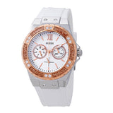 Guess Limelight White Dial White Rubber Strap Watch for Women - W1053L2 Buy Now By Guess
