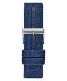 Guess Legacy Analog Blue Dial Blue Denim Strap Watch for Men - W1058G1 Buy Now By Guess