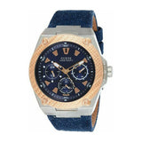 Guess Legacy Analog Blue Dial Blue Denim Strap Watch for Men - W1058G1 Buy Now By Guess