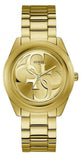 Guess G-Twist Gold Dial Gold Steel Strap Watch for Women - W1082L2 Buy Now By Guess