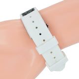 Guess Swirl Quartz Silver Dial White Silicone Strap Watch for Women - W1096L1 Buy Now By Guess