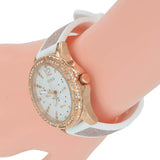 Guess Swirl Quartz Silver Dial White Rubber Strap Watch For Women - W1096l2 Buy Now By Guess