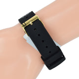 Guess Swirl Quartz Black Dial Black Silicone Strap Watch for Women - W1096L3 Buy Now By Guess