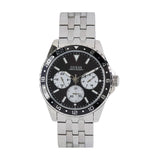 Guess Odyssey Black Dial Silver Steel Strap Watch For Men - W1107G1 Buy Now By Guess