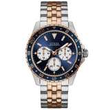 Guess Odyssey Blue Dial Two Tone Steel Strap Watch For Men - W1107G3 Buy Now By Guess