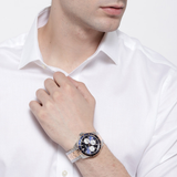 Guess Odyssey Blue Dial Two Tone Steel Strap Watch For Men - W1107G3 Buy Now By Guess