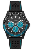 Guess Odyssey Quartz Black Dial Black Leather Strap Watch For Men - W1108G5 Buy Now By Guess