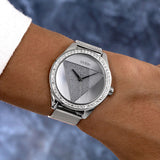 Guess Tri Glitz Quartz Silver Dial Silver Mesh Bracelet Watch For Women - W1142L1 Buy Now By Guess