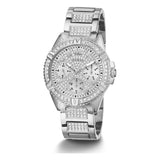 Guess Frontier Diamonds Silver Dial Silver Steel Strap Watch For Women - W1156L1 Buy Now By Guess