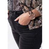 Guess Frontier Diamonds Rose Gold Dial Rose Gold Steel Strap Watch For Women - W1156L3 Buy Now By Guess