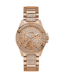 Guess Frontier Diamonds Rose Gold Dial Rose Gold Steel Strap Watch For Women - W1156L3 Buy Now By Guess