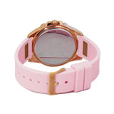 Guess Frontier Diamonds Rose Gold Dial Pink Rubber Strap Watch For Women - W1160L5 Buy Now By Guess