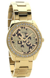 Guess G Twist Diamonds Gold Dial Gold Steel Strap Watch For Women - W1201L2 Buy Now By Guess