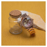 Guess G Twist Diamonds Rose Gold Dial Rose Gold Steel Strap Watch For Women - W1201L3 Buy Now By Guess