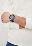 Guess Genesis Multi Function Analog Blue Dial Blue Rubber Strap Watch For Men - W1254G1 Buy Now By Guess