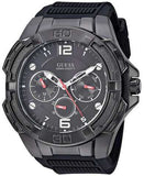 Guess Genesis Quartz Black Dial Black Silicone Strap Watch For Men - W1254G2 Buy Now By Guess