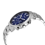 Guess Hendrix Chronograph Blue Dial Silver Steel Strap Watch for Men - W1309G1 Buy Now By Guess