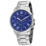 Guess Hendrix Chronograph Blue Dial Silver Steel Strap Watch for Men - W1309G1 Buy Now By Guess