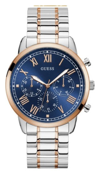 Guess Hendrix Chronograph Blue Dial Two Tone Steel Strap Watch for Men - W1309G4 Buy Now By Guess