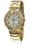 Guess Mini Prism Diamonds White Dial Gold Steel Strap Watch for Women - W15072L1 Buy Now By Guess