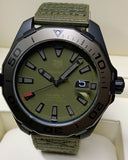 Tag Heuer Aquaracer Automatic Green Dial Khakhi Green Nylon Strap Watch for Men - WAY208E.FC8222 Buy Now By Tag Heuer