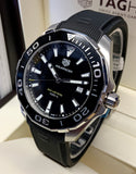 Tag Heuer Aquaracer 40mm Quartz Black Dial Black Rubber Strap Watch for Men -  WAY101A.FT6141