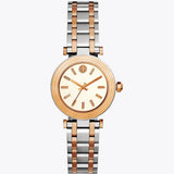 Tory Burch Classic T White Dial Two Tone Steel Strap Watch for Women - TBW9011 Buy Now By Tory Burch