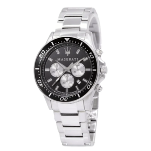 Maserati SFIDA Chronograph Black Dial Silver Steel Strap Watch For Men - R8873640004 Buy Now By Maserati