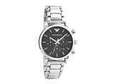 Emporio Armani Chronograph Black Dial Silver Steel Strap Watch For Men - AR1853 Buy Now By Emporio Armani